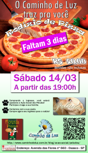 Convite Rodízio de Pizza - Ação Social Peludos - Peperoni
